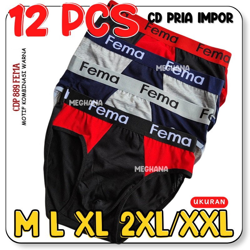 1 Lusin Cd Import Chuan Kedo / Cd Import Fema, Cd Pria Import , Celana Dalam Pria