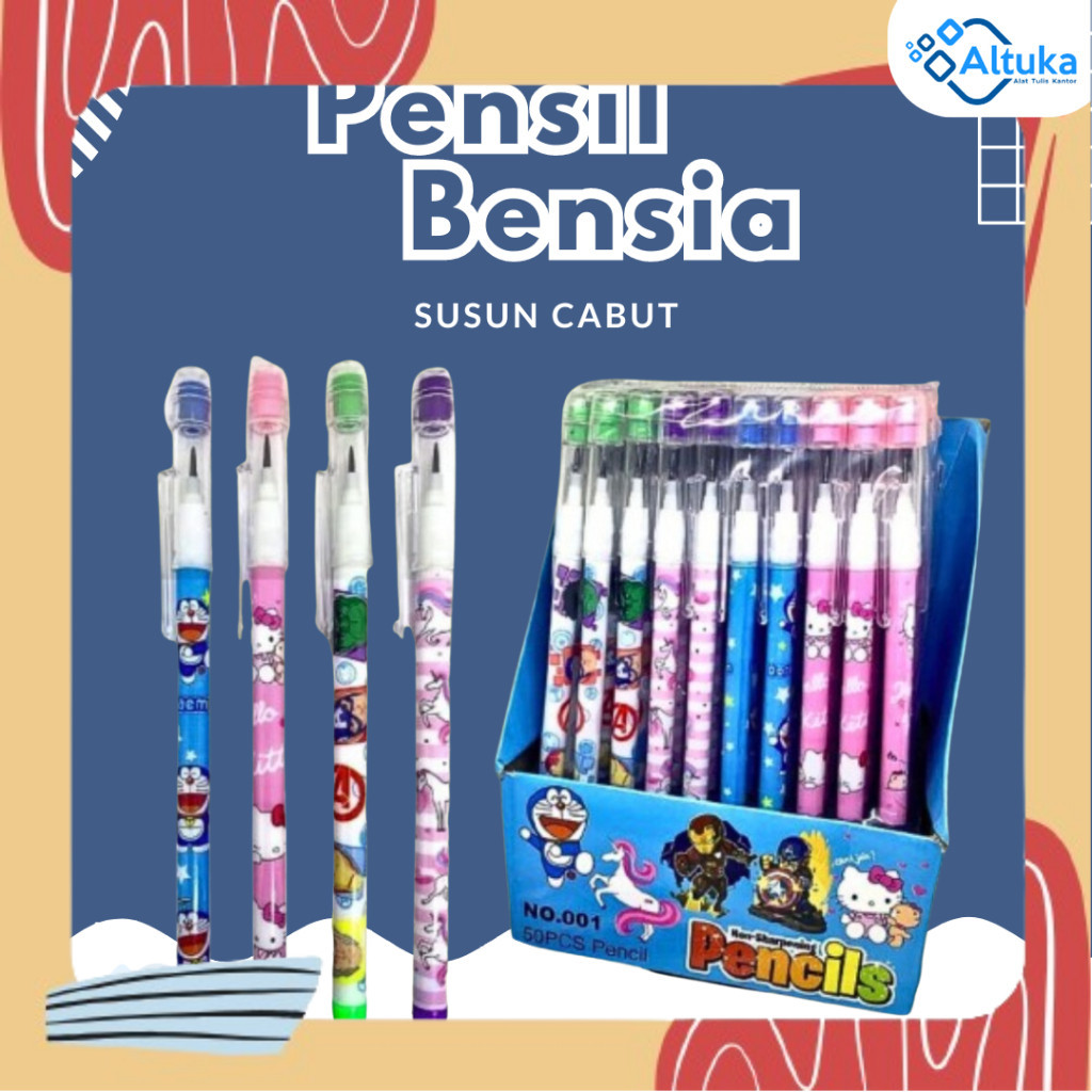 

Pensil Bensia / Susun Cabut Doraemon Hello Kitty Karakter 001