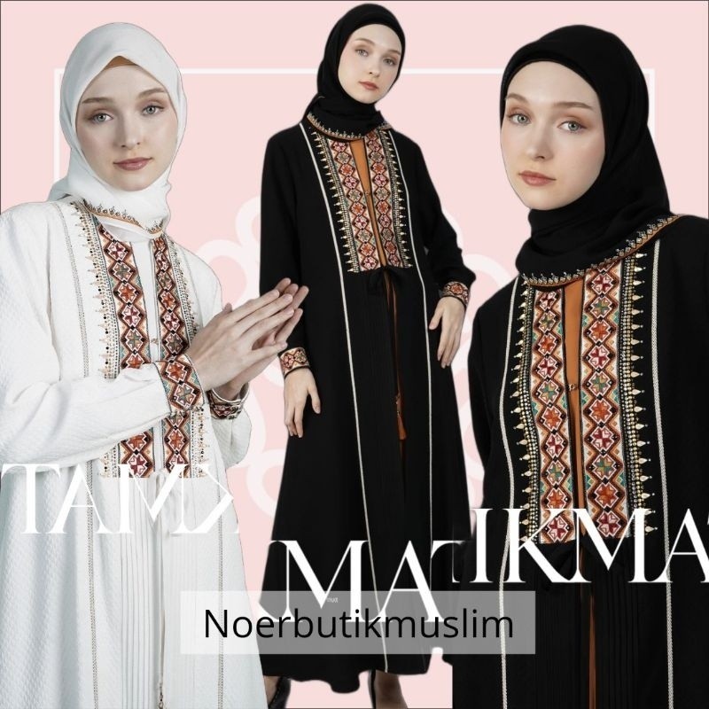 Hikmat Fashion Original A2267 Abaya Hikmat  noerbutikmuslim  Gamis lebaran 2023 Gamis Mewah  Gamis P