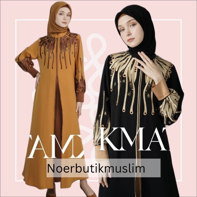 Hikmat Fashion Original A5544 / Abaya Hikmat  - noerbutikmuslim - Gamis lebaran - Gamis Mewah - Gami