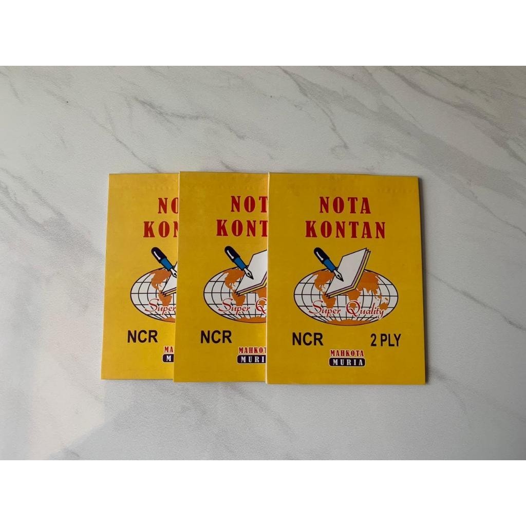 

NOTA NCR 2 PLY, NOTA KONTAN UKURAN 10 X 13,5 CM, NOTA KECIL