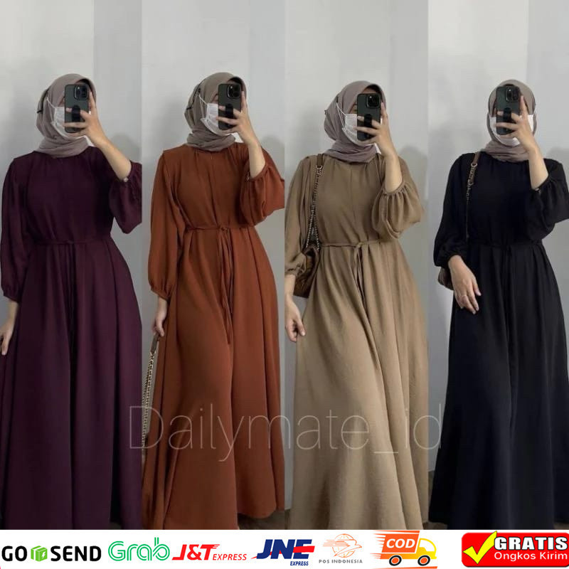 DANARA LD 110 & LD XXL 120 JUMBO DREES MAXY GAMIS CRINGKLE AIRFLOW / BUSANA MUSLIM / DRESS MUSLIM WA