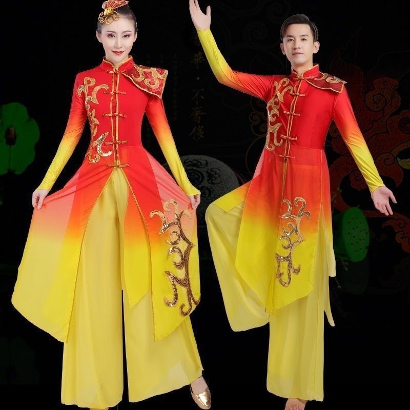Drumming costume, performance costume, Chinese style choir costume, opening dance costume, dance cos
