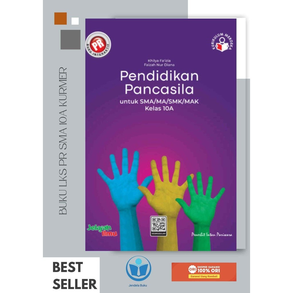 Buku Pr/Lks PPKN Kelas 10/X SMA/Ma Semester 1 Kurikulum Merdeka Intan pariwara TERBARU