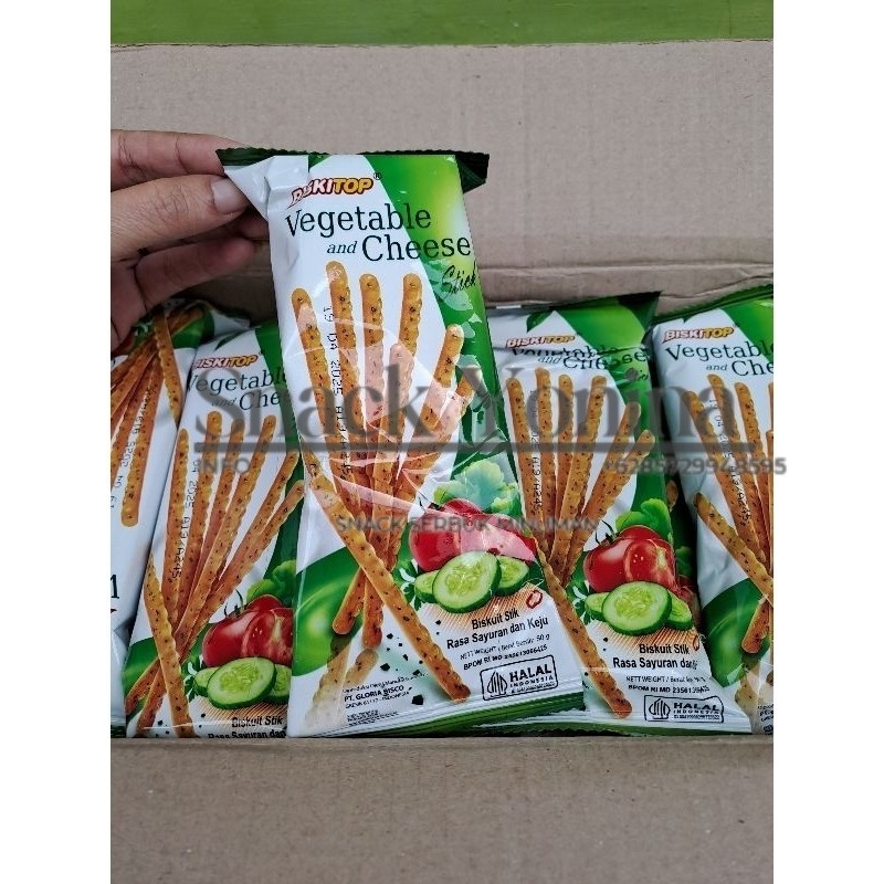 

Biskuit Stick Biskitop Vegetable and Cheese Stick 50 grGratis Ongkir & COD