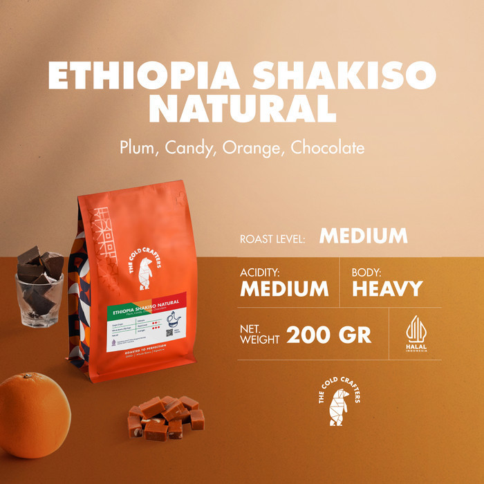 

[Best Seller Coffee] Ethiopia Shakiso Arabica Coffee Arabika Biji Kopi Bubuk - 100 gram,Giling Halus