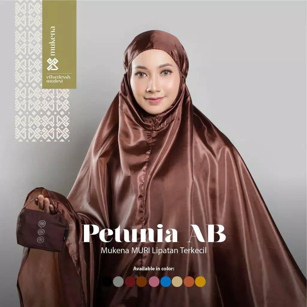 Fatiya DS Modest - Mukena Traveling Mini Terkecil Petunia (Case Polos) Atas Bawah