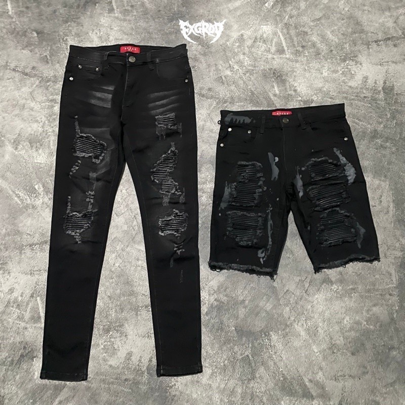 PROMO CUCI GUDANG [RUCAS SEASON 8] RUCAS CAVIAR LEATHER BIKER - SHORTS & DELIVERY II / WHITE LEATHER