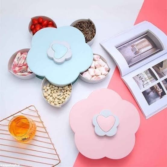 Toples Bunga Mekar Toples Putar Toples Kue Kacang Permen Snack Buah