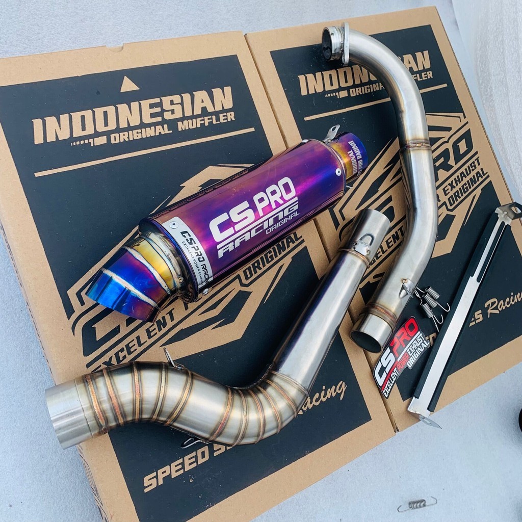 CS PRO RACING ORIGINAL KNALPOT MALAYSIA STYLE MX KING MX 135 FU FI FU KARBU