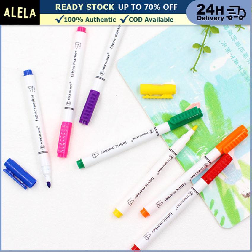 

Spidol Penanda Kain Permanen Decor Textile Fabric Shirt Marker Pen 8 Pcs/Set