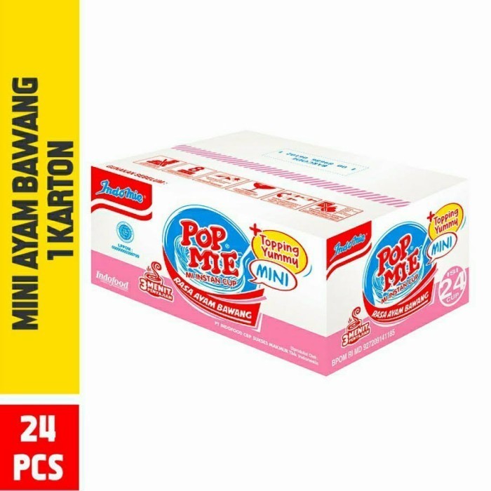 

Pop Mie Mini Rasa Ayam Bawang 35g 1 Karton isi 24 Pcs