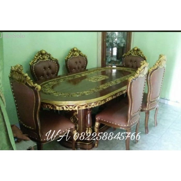 

Meja Makan Salina Meja Kursi Makan Kayu Jati Ukir Jepara Free Ongkir murah