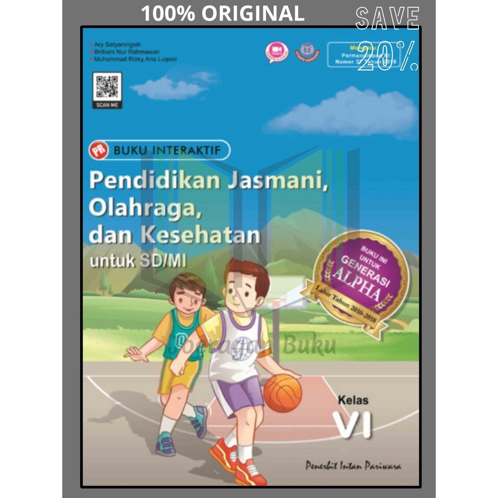 Buku Pr/Lks PJOK K13 SD/MI Kelas 6 Semester 1&2 Intan pariwara Tahun 2024 Terbaru