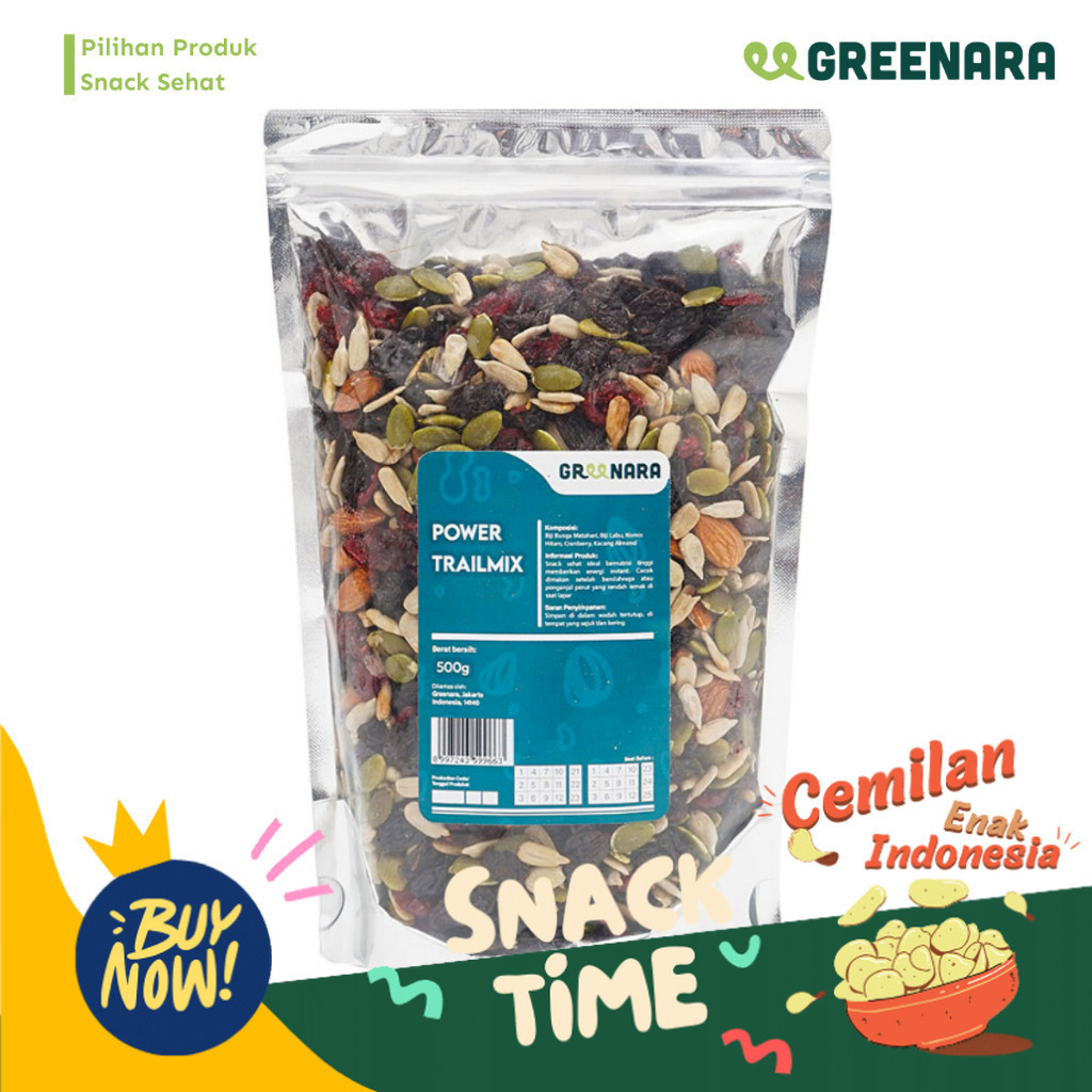 

Special Diskon Greenara - Power Trail Mix 500gr / Snack Sehat