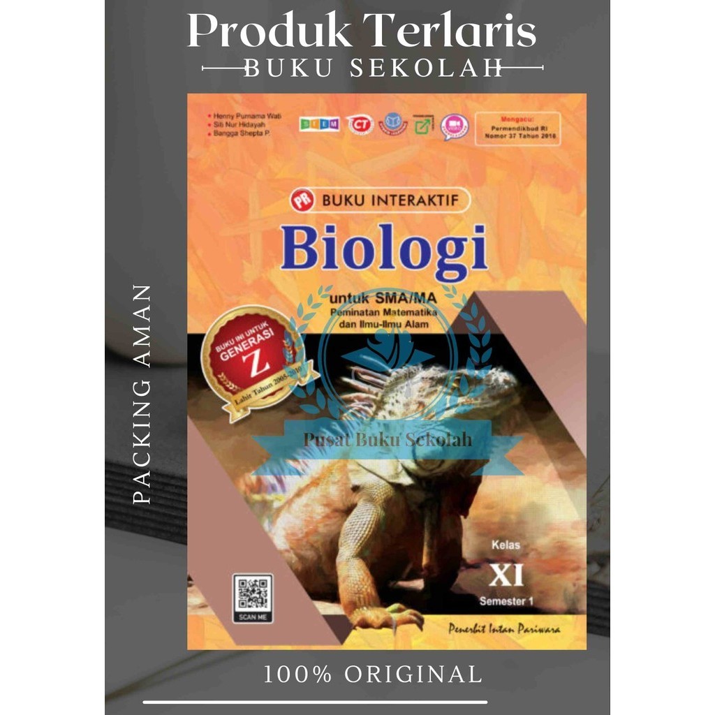 Buku Pr/Lks Biologi K13 SMA/MA Kelas 11/XI Semester 1  Intan pariwara Tahun 2024 Terbaru