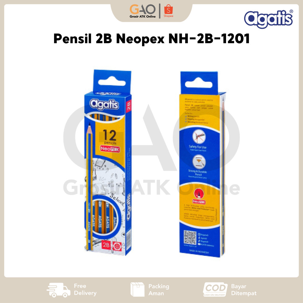 

Pensil 2B Agatis Neopex NH-2B-1201 (1Pack Isi 12Pcs)
