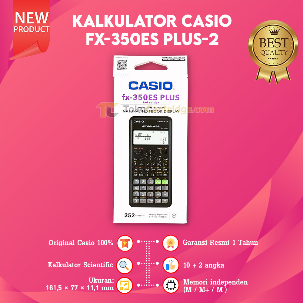 

Kalkulator Scientific Casio FX 350ES PLUS 2 Standar Ilmiah Original