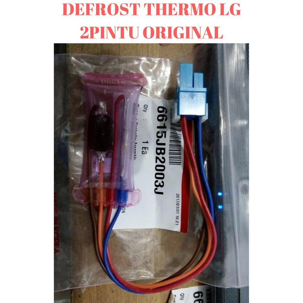 DEFROST THERMO SENSOR SUHU EVAPORATOR KULKAS LG 2 PINTU ORIGINAL 6615JB2003J 6615JB2003W ACM73700701