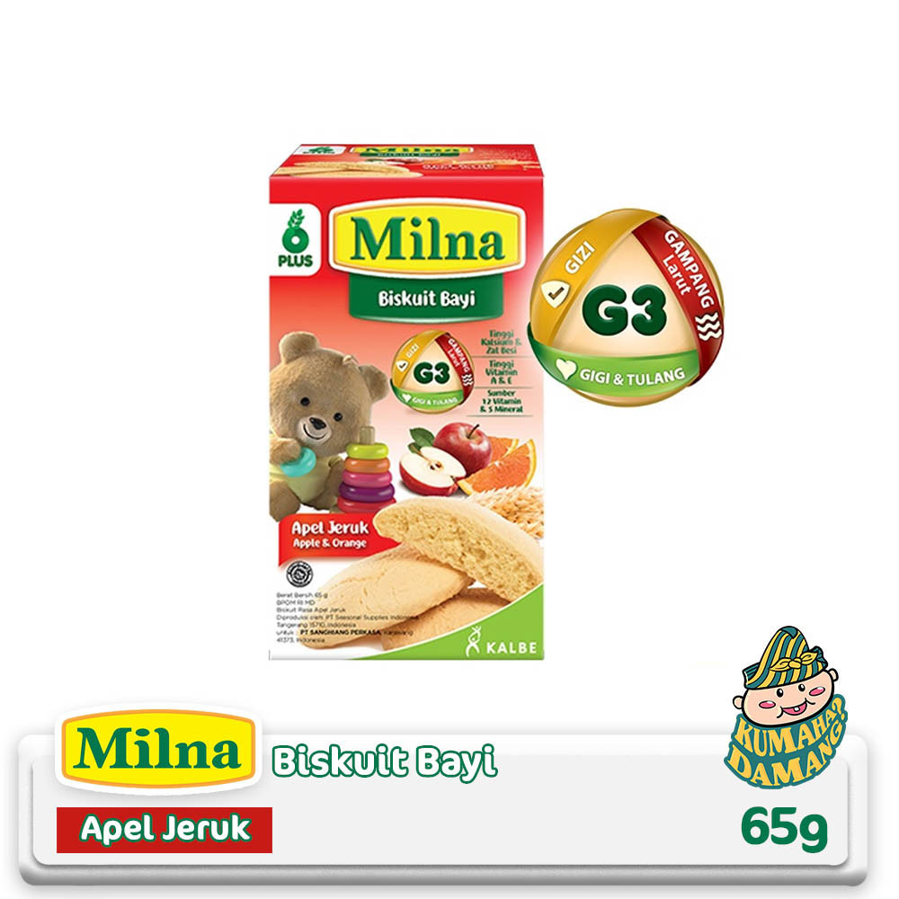 Milna Biskuit Bayi Apel Jeruk 65gr