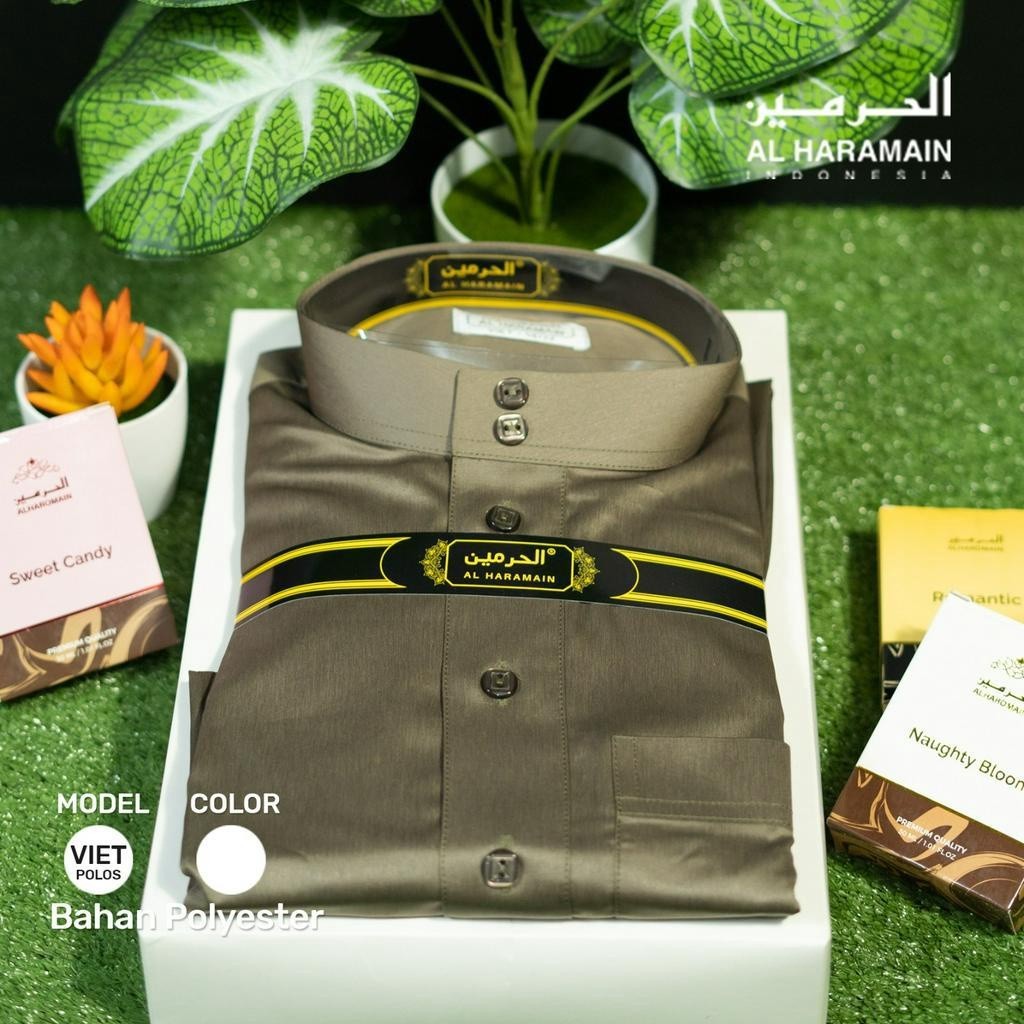Jubah / Gamis Dewasa Bisa COD AL Haramain Viet | Hijau Army | Hijau Olive