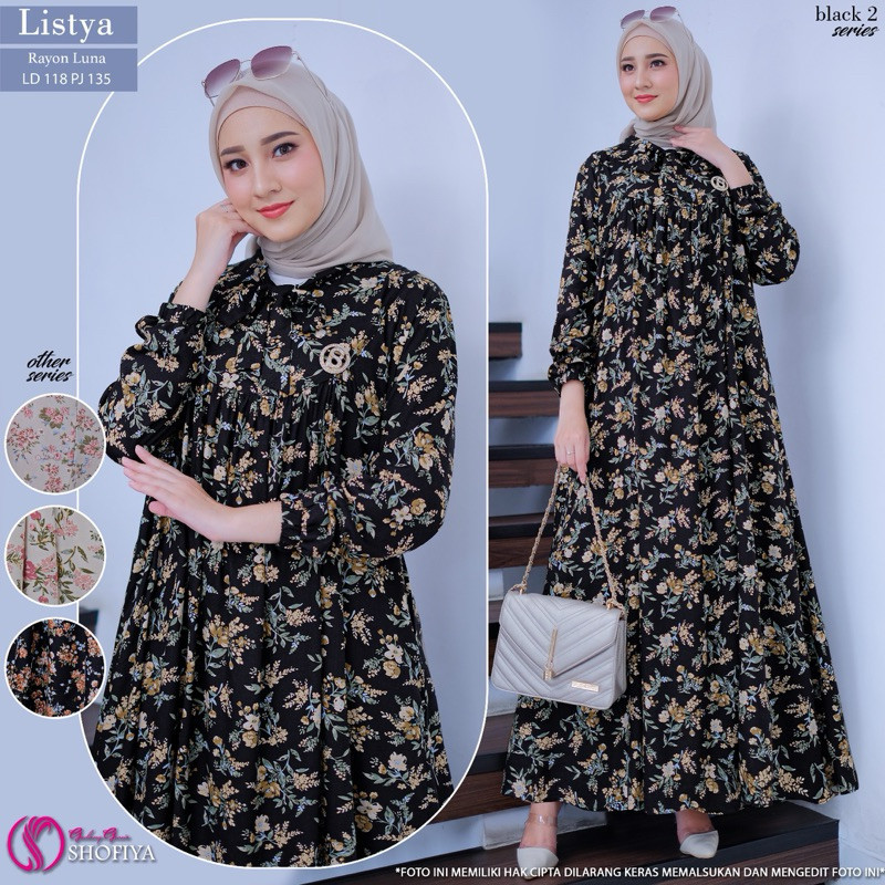 [VICAN] SHOFIYA SKYLA • SELLY • LISTYA • NILAM • BILVA MIDI DRESS LEBARAN TERBARU BAHAN KATUN BUSUI 