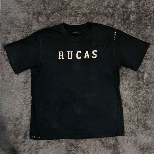 T-shirt Tee Rucas Initial Black and Blue, Skeleton, Fallen Angel Wings