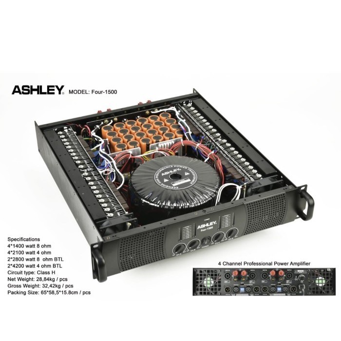 Power Ashley Four 1500 Original Amplifier ASHLEY FOUR1500 Class H