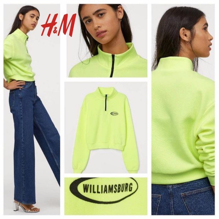 BAJU HM SWEATER CROP H&M WILLIAMSBURG WANITA DEWASA HNM