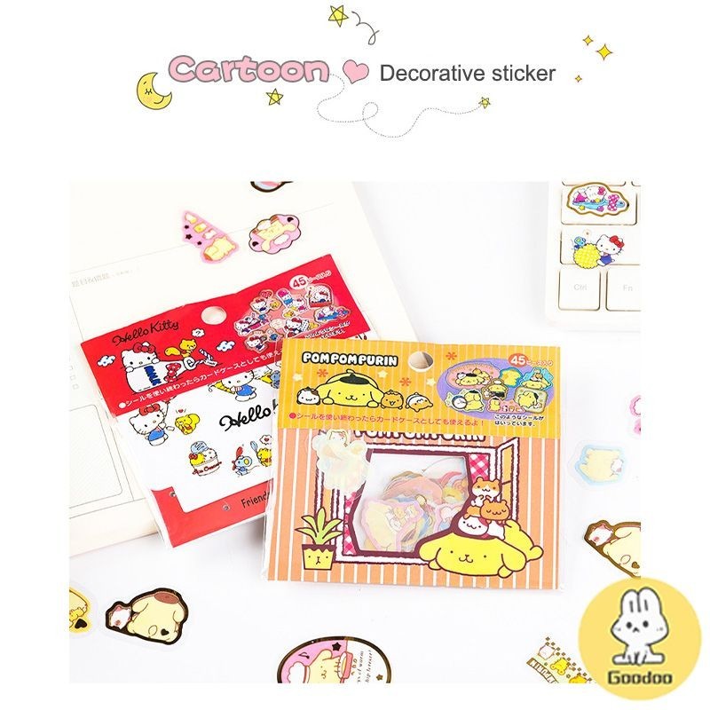 

Stiker Dekoratif Kartun Jepang Paket Stiker Penyepuhan Transparan PVC - GOOD