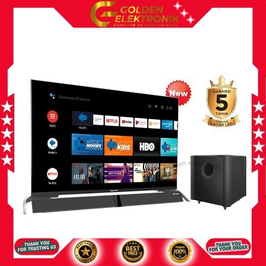 LED TV POLYTRON PLD-43BAG9953 43 INCH PLD 43BAG9953 43 BAG GARANSI 5 TAHUN SMART ANDROID MOLA TV