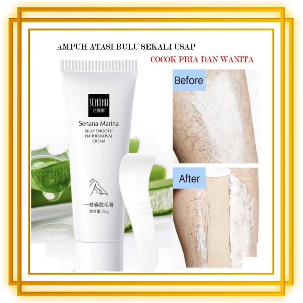 SENANA MARINA Krim Pembersih bulu HAIR REMOVAL Ampuh Sampai Akarnya