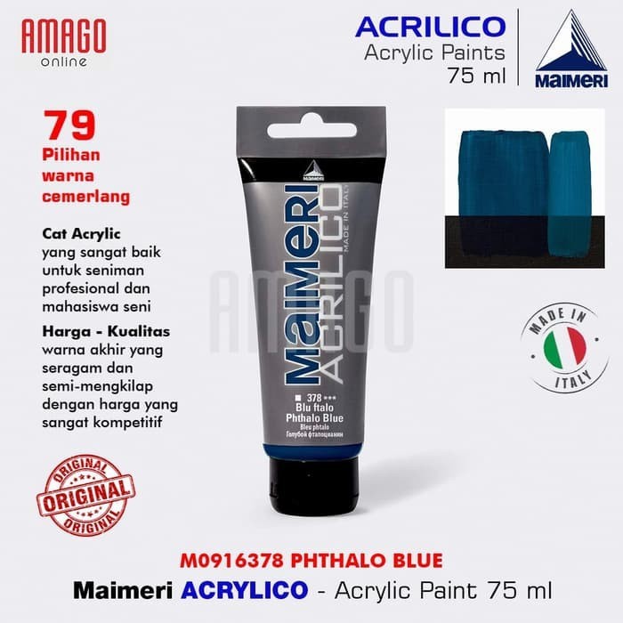 

MAIMERI Acrilico - Acrylic Paint - Phthalo Blue - 75ml - M0916378