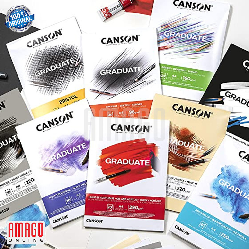 

CANSON GRADUATE - bermacam jenis buku gambar Canson Graduate uk.A4
