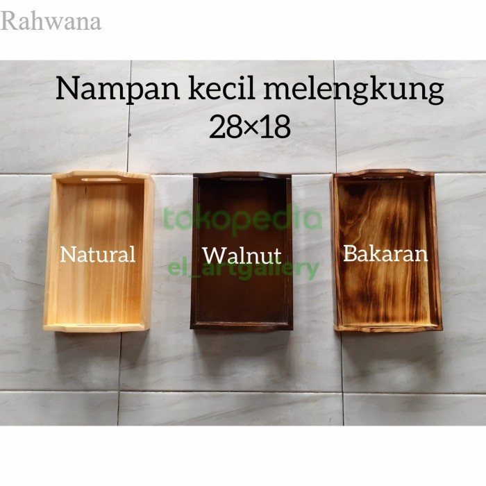 

Baki Kayu Pinus / Nampan Kayu/ Baki Kayu serbaguna uk 28x18cm - 28X18 Mlgkg Bkr antik