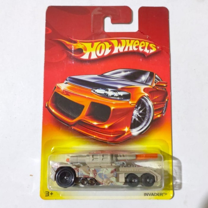HW Hot Wheels Invader coklat doreng 2007 varian card -DD24
