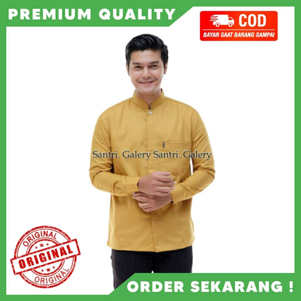 Koko Yamani Premium / Koko Yaman / Koko Pria Dewasa / Koko Polos Lengan Panjang / Baju Koko Pria Len