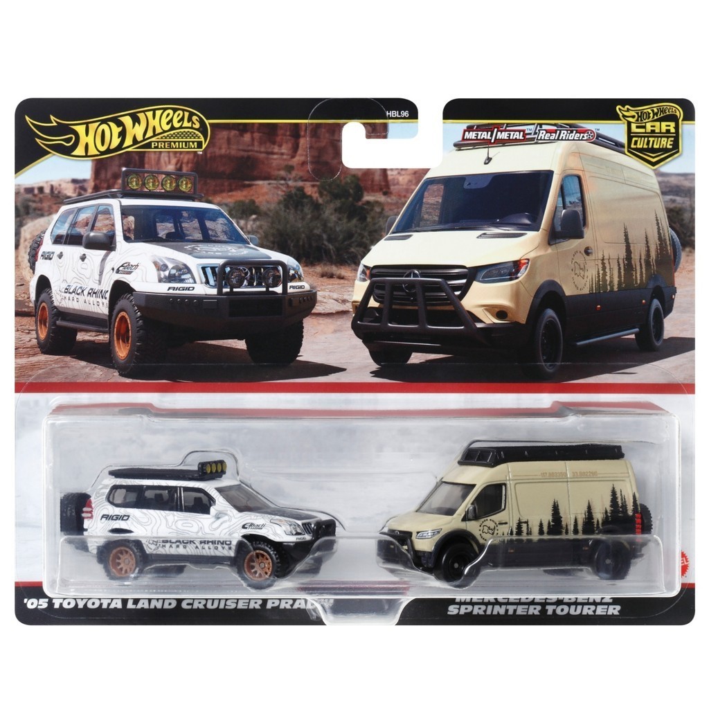 Hot Wheels 2 Pack Toyota Land Cruiser Prado Merc Sprinter Tourer