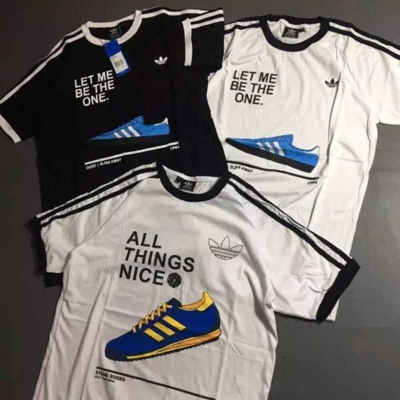 Kaos Adidas Oasis Casual Pria Ringer Premium T-Shirt