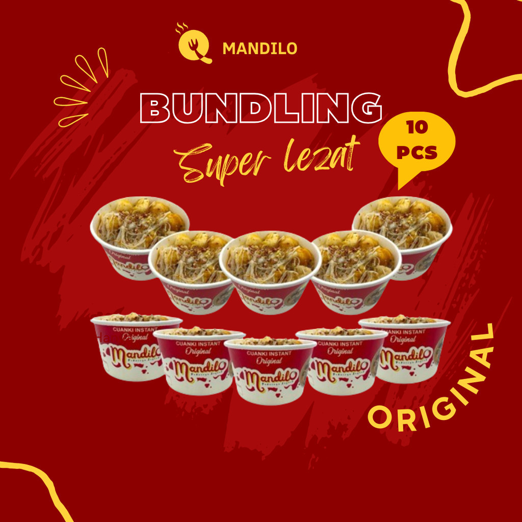 

Mandilo Bundling 10 Pcs - Cuanki Instan | Rasa original | Cuankie Siap Saji