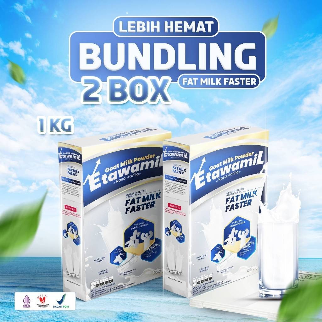 

ETAWAMIL WEIGHT GAIN - Susu Gemuk Penambah Berat Badan & Nafsu Makan Halal BPOM 1000 gram 1 KG
