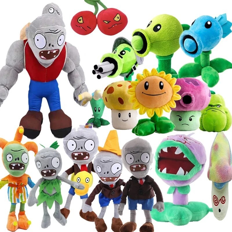 Games Plants vs Zombies Toys for Kid PVZ Plants Peashooter SunFlower Anime Stuffed Plush Dolls Toys 