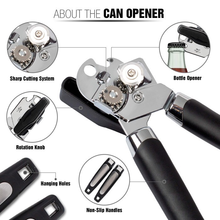 Can Opener Manual Alat Pembuka Kaleng Putar Susu Minuman Dan Kaleng