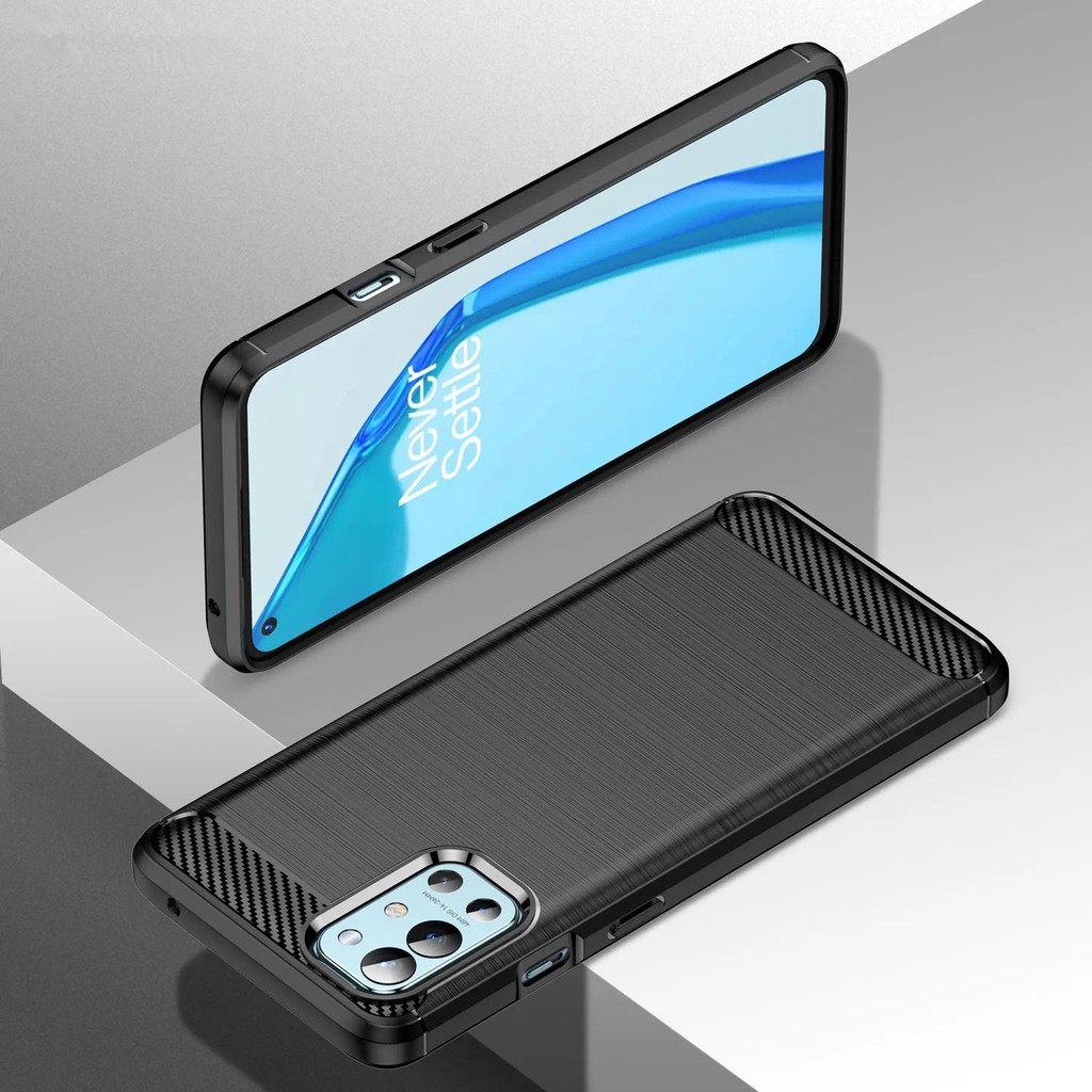 New Phone case Oneplus 9R 1+9r oneplus9r Back cover Soft Carbon Fiber Texture TPU Case HardPhone cas