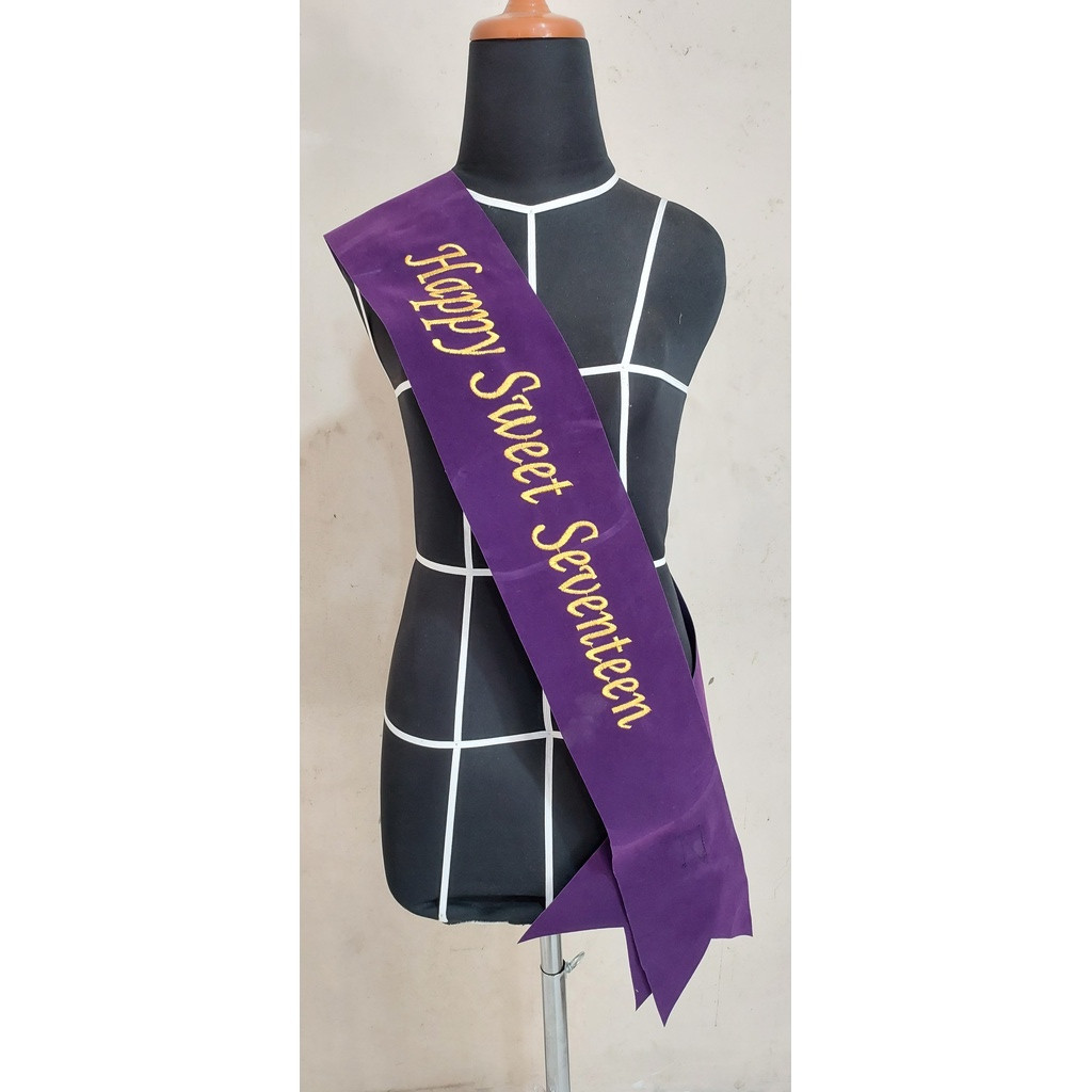 Selempang Wisuda Polos Bordir Bludru Selempang Wisuda