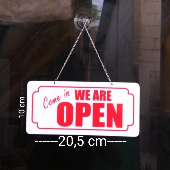 

[NEW] Akrilik Open closed / buka tutup Sign board akrilik 12 x 20 cm