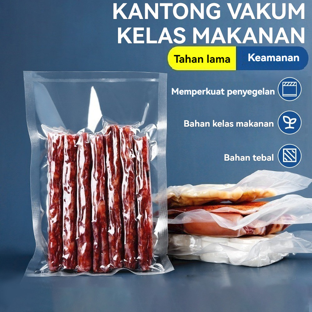 PLASTIK MAKANAN VAKUM POLOS Emboss Sealer Cooking Roll Sous Vide VAKUM