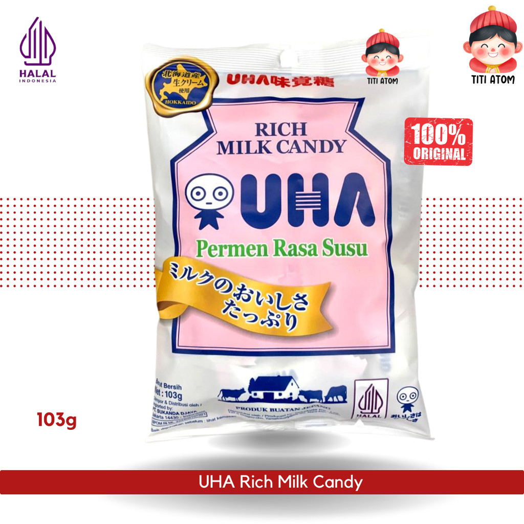 

UHA Rich Milk Candy Permen Susu 103g