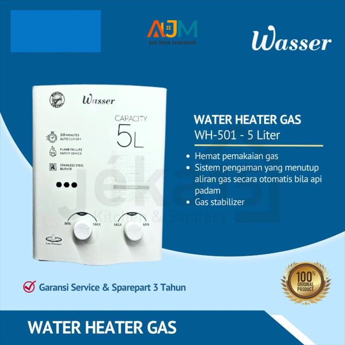 WASSER WH-501 Water Heater Gas pemanas air