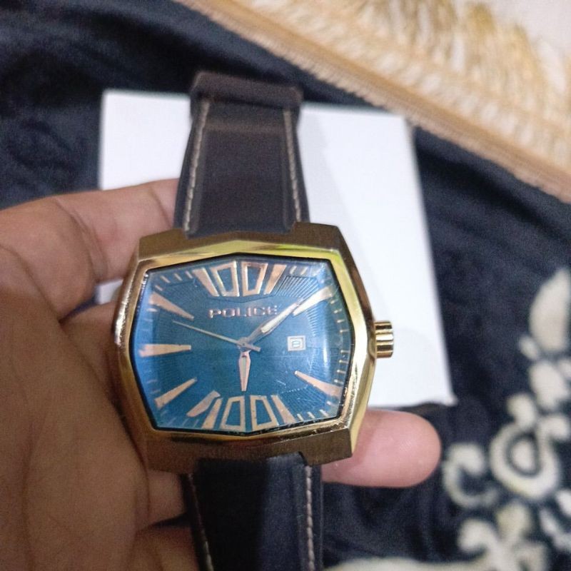 Jam tangan kotak original police preloved second bekas